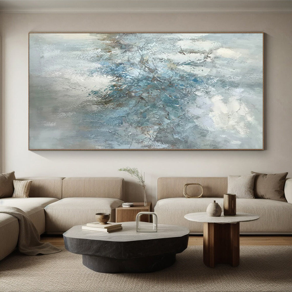 Giant Made-to-Order Abstract Painting for Mudroom Pet Wash Station Feature Walls