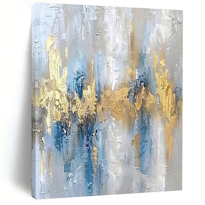 Oversized Hand-Painted Modern Abstract Mural for Upscale Hotel Conference Rooms