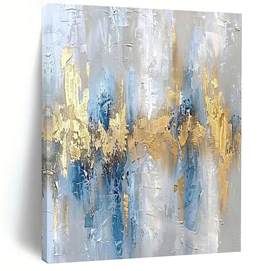 Oversized Hand-Painted Modern Abstract Mural for Upscale Hotel Conference Rooms