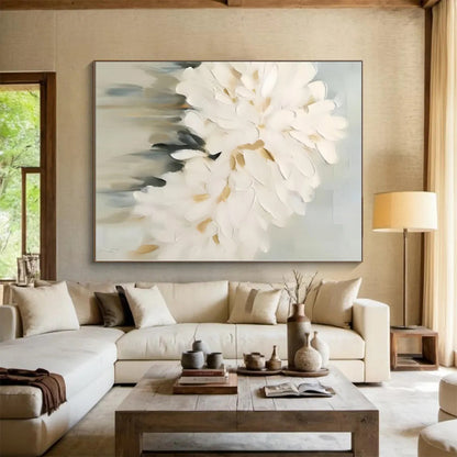 Bespoke Geometric Hand-Painted Abstract Art for Living Room Focal Wall