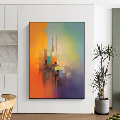 Oversized Abstract Wall Art for Goat Barn Milk Rooms - Made to Order Acrylic on Linen