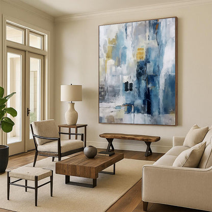 Oversized Made-to-Order Abstract Canvas for Walk-in Closet Clothing Rack Wall