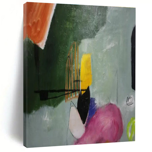 Hand-Painted Personalized Abstract Painting for Dining Room & Hotel Meeting Rooms