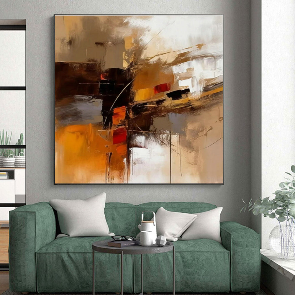 Bespoke Oversized Hand-Painted Abstract Art for Living Room Picture Window Wall LargeART0603