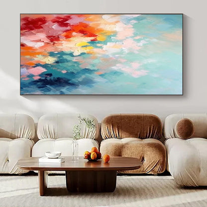 Super-Sized Hand-Painted Modern Abstract Wall Decor for Home Dining Nooks