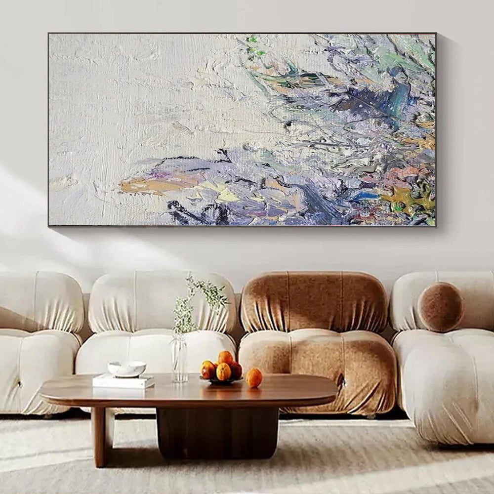 Hand-Painted Personalized Abstract Mural for Dining Room and Hotel Banquet Halls