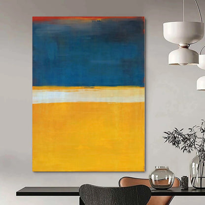 Gourmet-Inspired Hand-Painted Abstract Canvas for Dining Room Feature Walls
