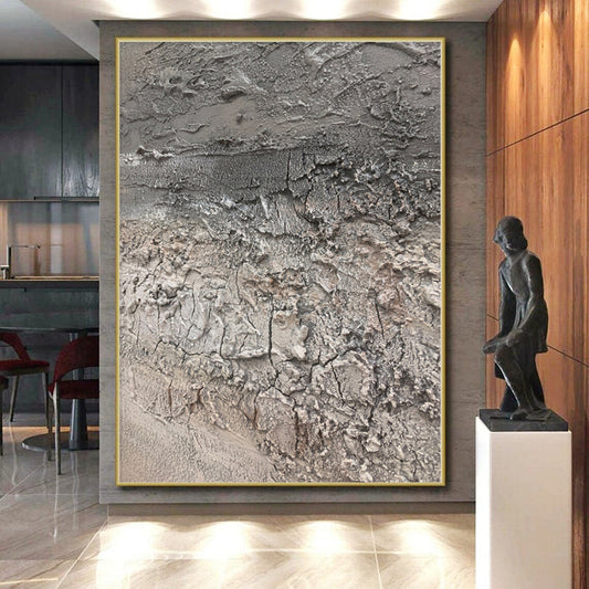 Oversized Handcrafted Abstract Canvas for Restaurant Dining Areas