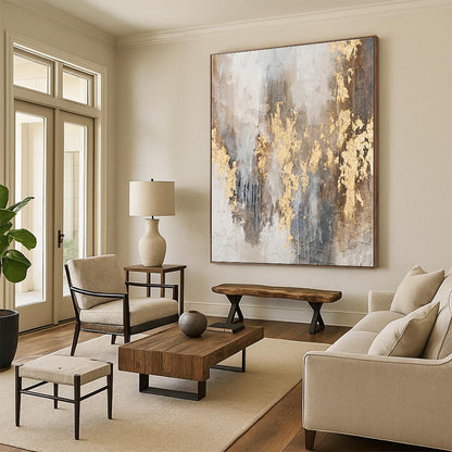 Oversized Custom Hand-Painted Abstract Art for Home Office Focal Wall LargeART0576