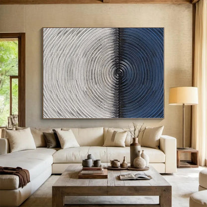 Oversized Custom Abstract Art for Master Bedroom Walk-in Closet Entrance