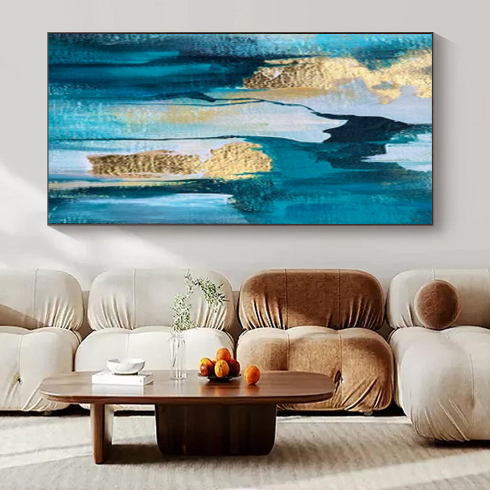 Oversized Hand-Painted Modern Abstract Painting for Elegant Home Bedrooms