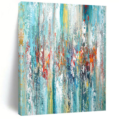 Large Custom Abstract Art for Bathroom Shower Alcove Walls