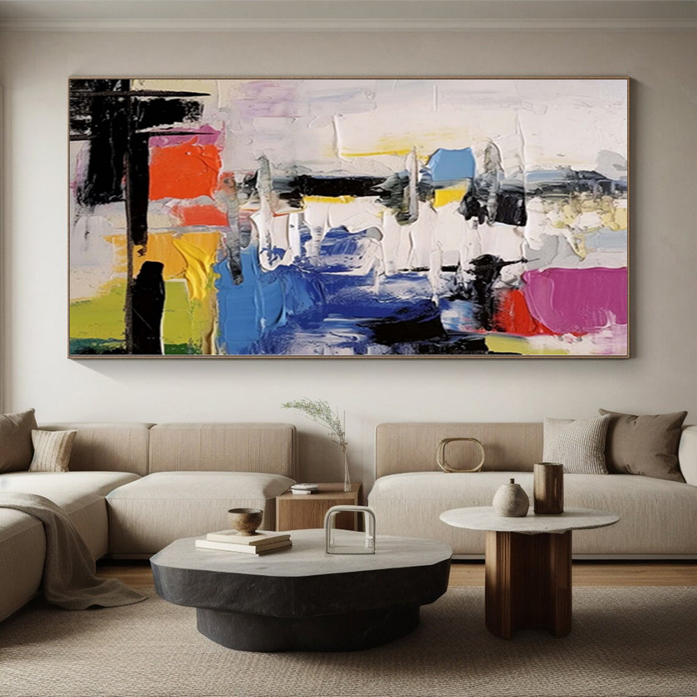 Immense Abstract Canvas for Beehive Observation Hives - Hand-Painted Acrylic on Canvas