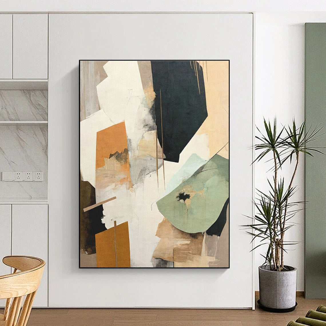 Colossal Modern Abstract Wall Art for Contemporary Mudroom Pet Food Storage Wall