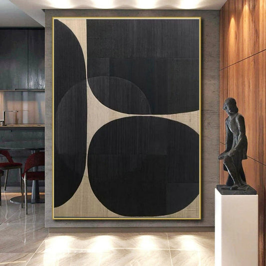 Custom Oversized Hand-Painted Abstract Canvas for Attic Living Space Feature Wall LargeART0595