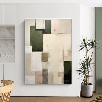 Huge Custom-Made Abstract Canvas for Dining Room Bay Window Backdrop
