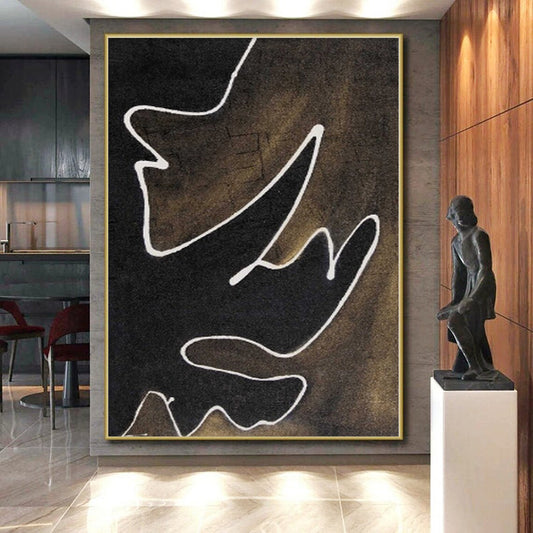 Monumental Abstract Swirl Painting - Made to Order Acrylic for Casino Lobby Entertainment Areas