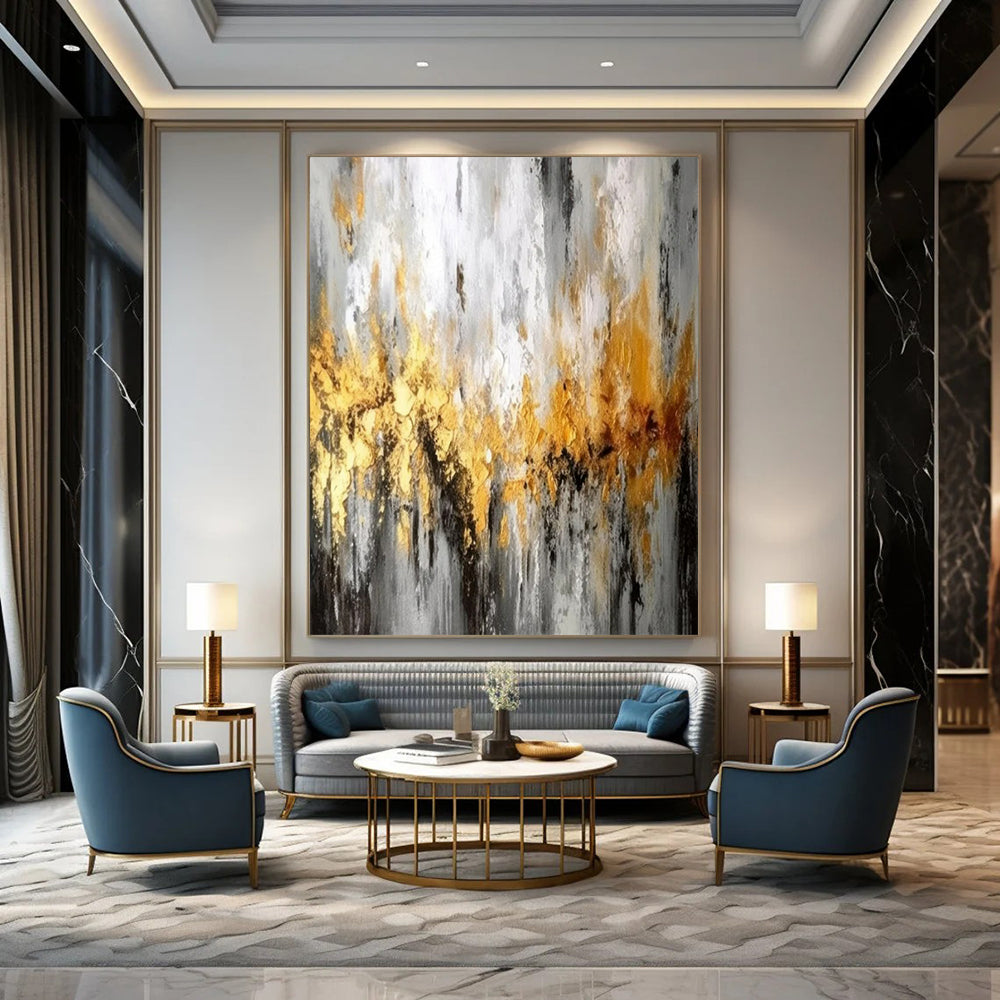 Oversized Modern Abstract Art for Public Library Reading Nooks