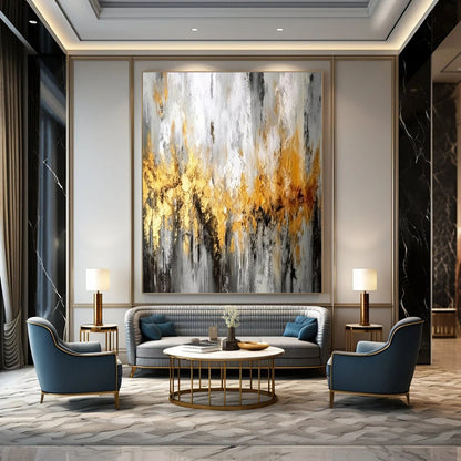 Oversized Modern Abstract Art for Public Library Reading Nooks