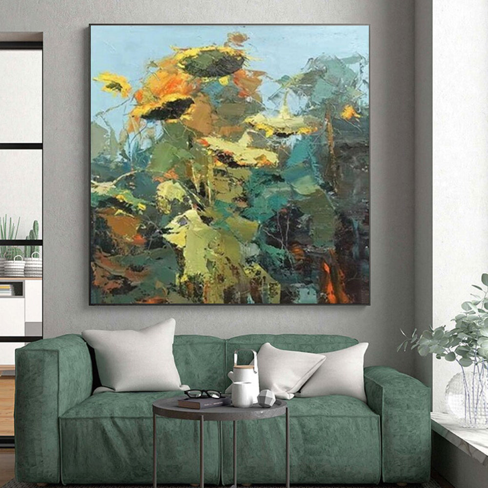 Large Contemporary Custom Abstract Wall Art for Modern Laundry Room Utility Sink Wall