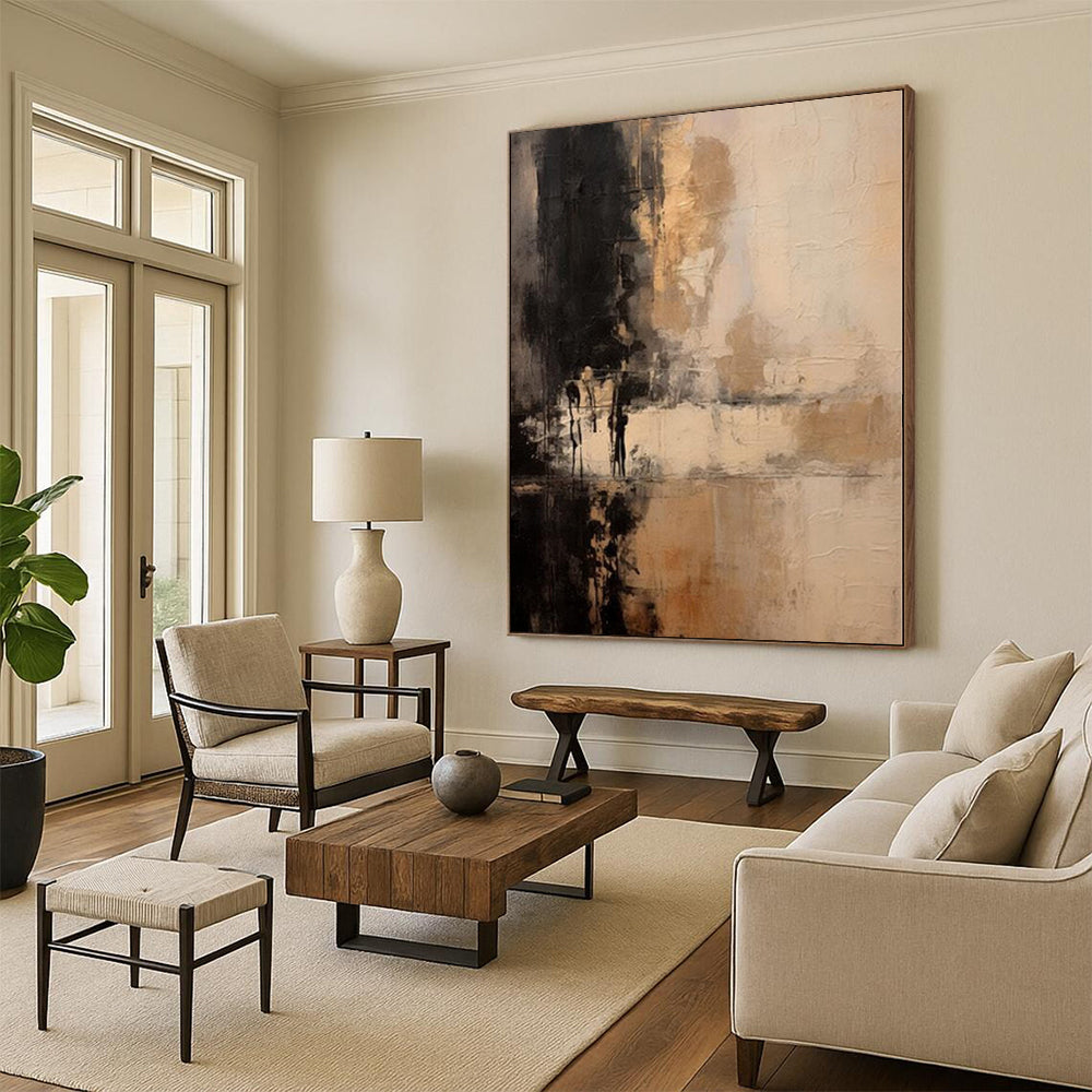 Oversized Custom Abstract Wall Art for Laundry Room Feature Walls