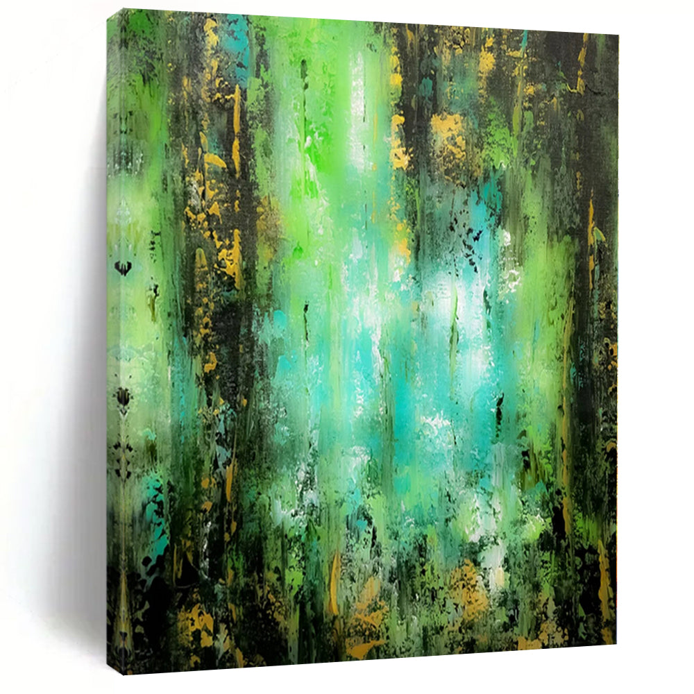 Large-Scale Hand-Painted Contemporary Abstract Canvas for Bedroom Murphy Bed Areas