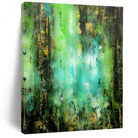 Large-Scale Hand-Painted Contemporary Abstract Canvas for Bedroom Murphy Bed Areas