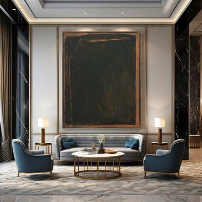 Oversized Custom Abstract Painting for Equestrian Therapy Center Waiting Rooms