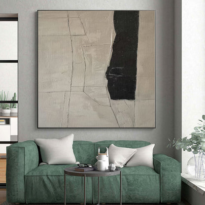 Immense Hand-Painted Abstract Wall Art for Home Craft Room Feature Walls
