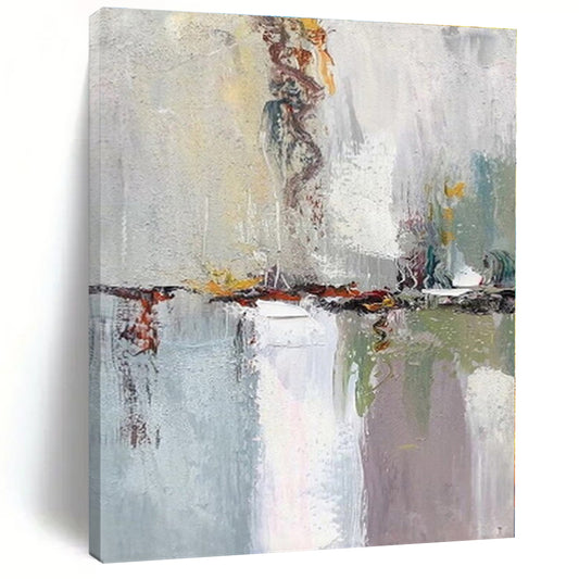 Staggering Custom Abstract Painting for Hallway Picture Ledge Wall