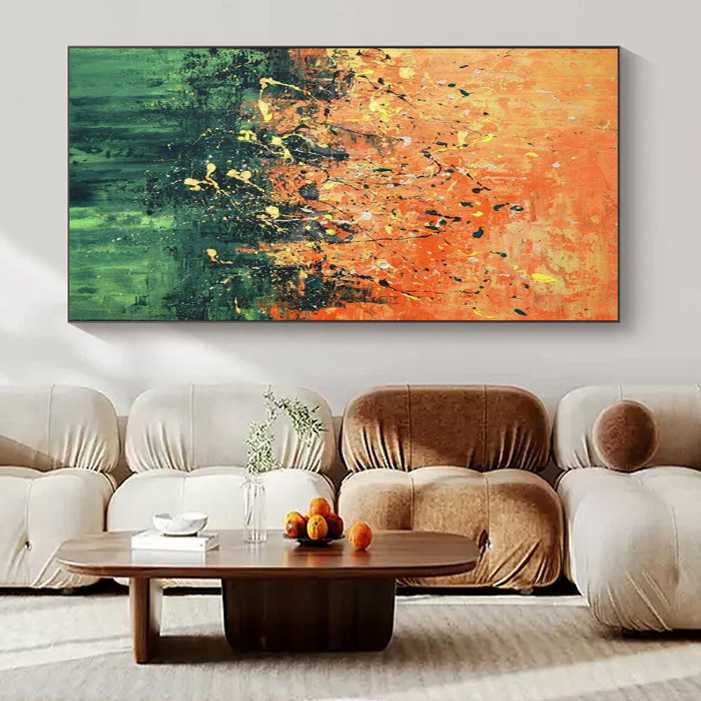 Large-Scale Contemporary Abstract Canvas for Community Center Multipurpose Rooms