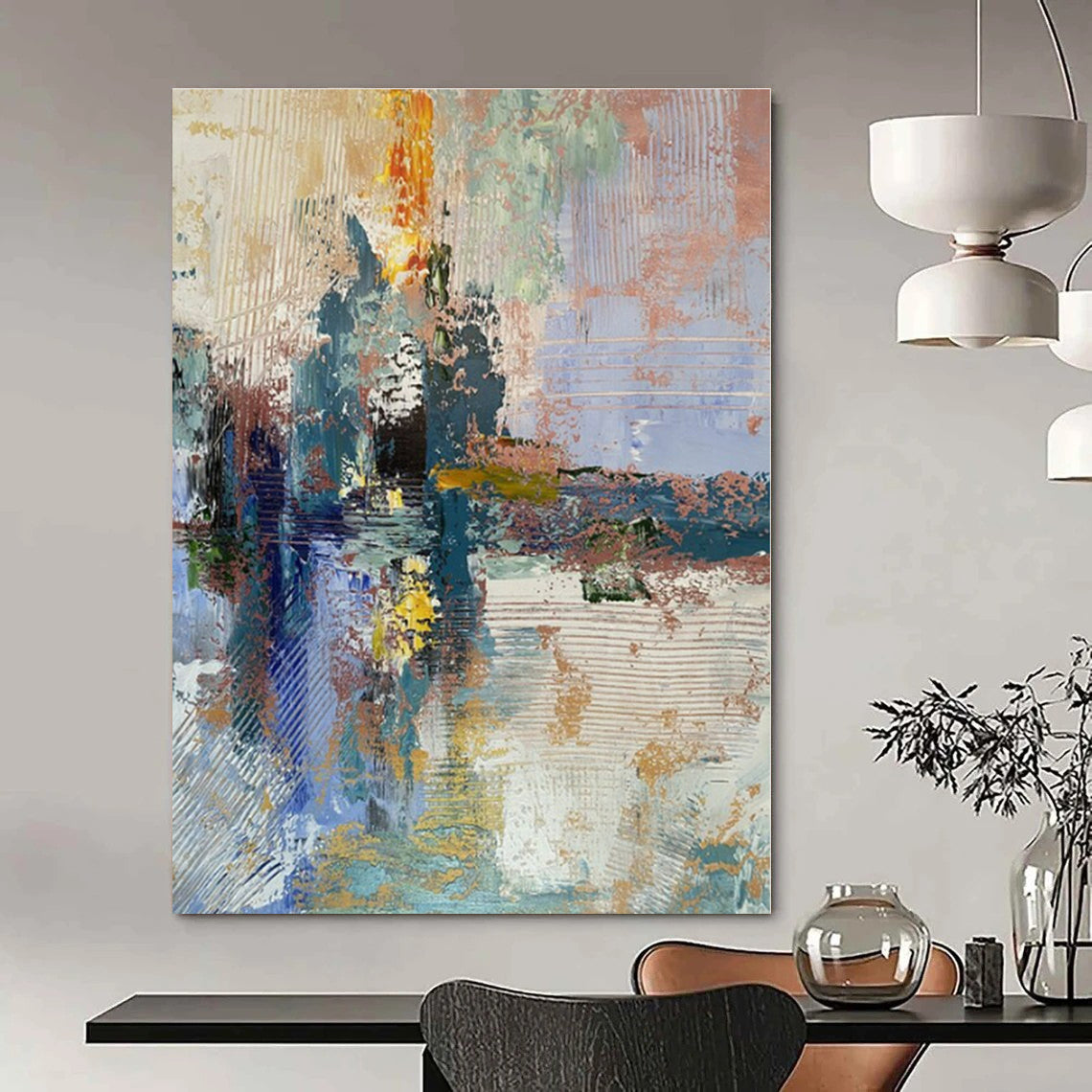 Hand-Painted Personalized Abstract Painting for Office & Bar
