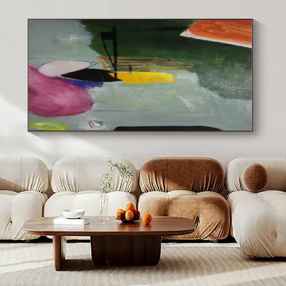 Hand-Painted Personalized Abstract Painting for Dining Room & Hotel Meeting Rooms