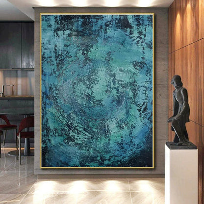Huge Custom Abstract Art for Bathroom Shower Alcove Wall