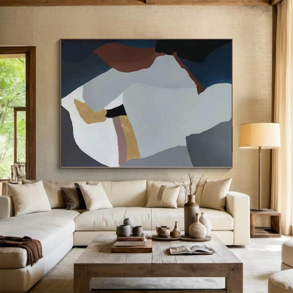 Oversized Custom Abstract Wall Art for Laundry Room Utility Sink Areas