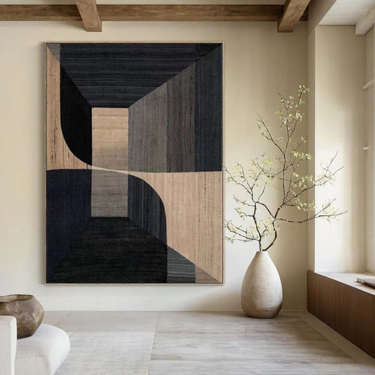 Grand Commissioned Abstract Canvas for Botanical Garden Wedding Venues