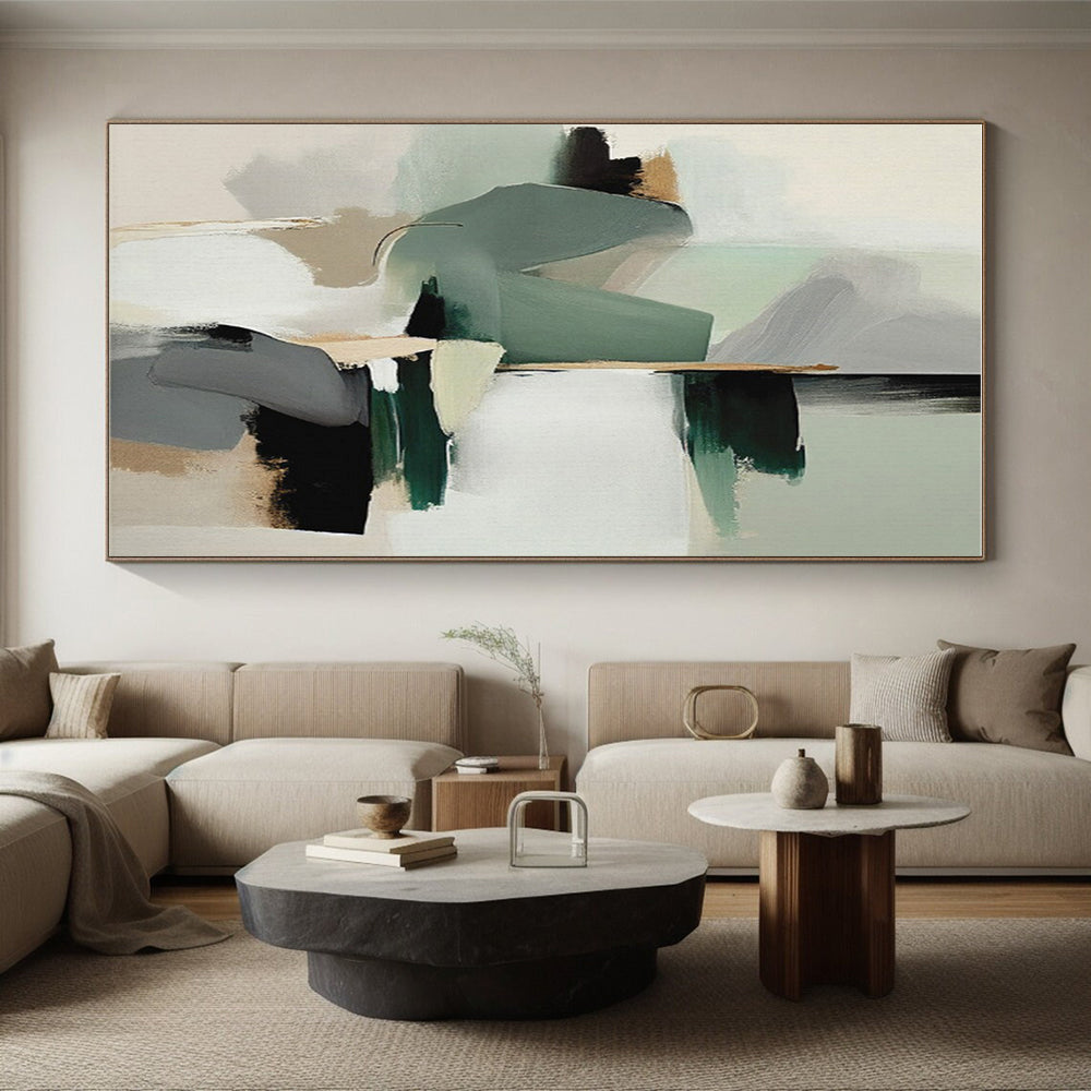 Extra-Huge Contemporary Abstract Canvas for Modern Garage Tool Organizer Wall