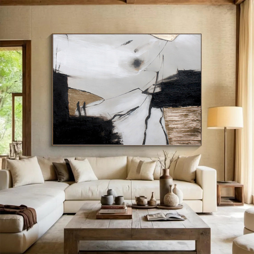 Giant Made-to-Order Abstract Canvas for Walk-in Closet Feature Walls