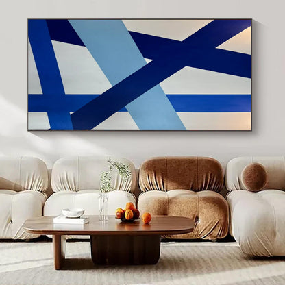 Super-Sized Hand-Painted Modern Abstract Wall Decor for Chic Home Libraries