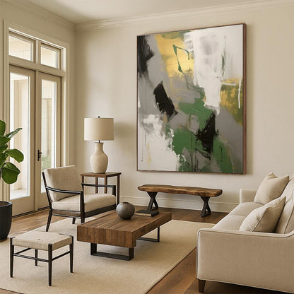 Extra-Huge Contemporary Abstract Canvas for Home Office Professional Decor