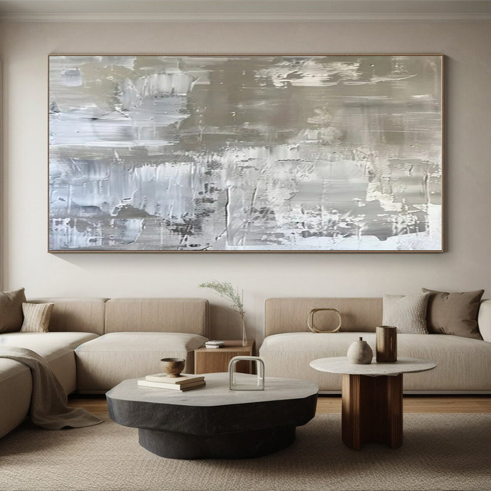 Extra-Huge Contemporary Abstract Canvas for Healthcare Facility Relaxation Areas
