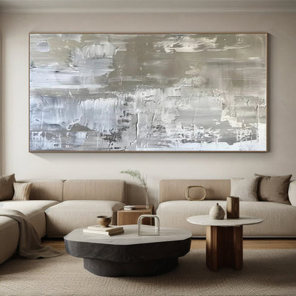 Extra-Huge Contemporary Abstract Canvas for Healthcare Facility Relaxation Areas