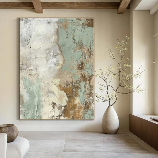 Inspirational Hand-Painted Abstract Canvas for Office Feature Walls