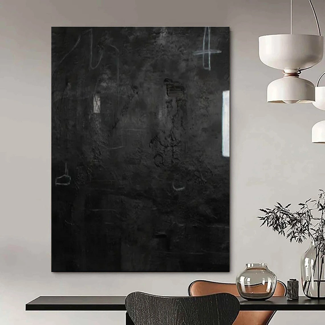 Oversized Custom Hand-Painted Abstract Art for Dining Room & Hallway