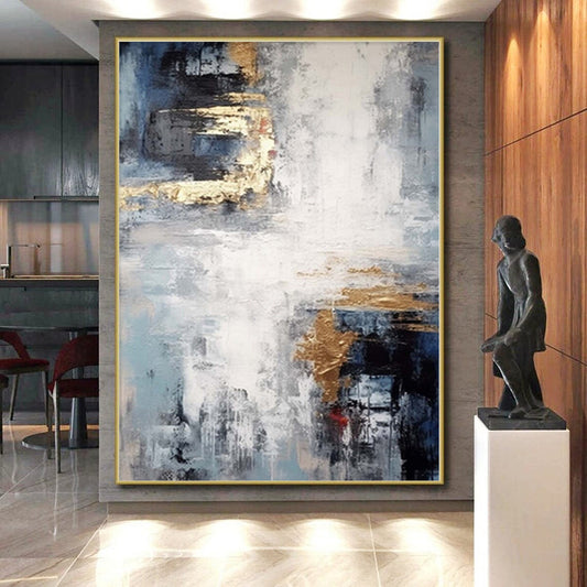 Giant Abstract Art for Vertical Farming Greenhouses - Commissioned Mixed Media on Canvas