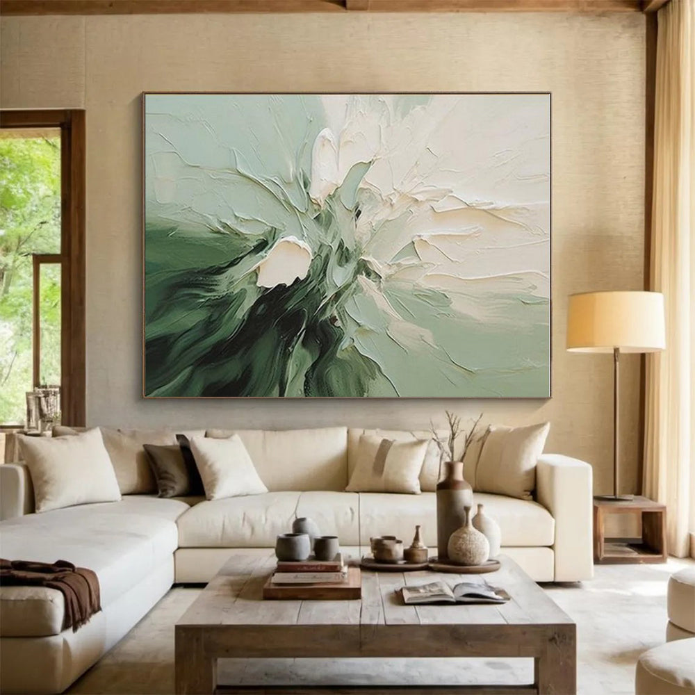 Huge Bespoke Hand-Painted Abstract Wall Art for Home Theater Acoustic Wall LargeART0624