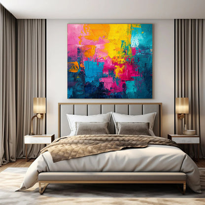 Giant Hand-Painted Contemporary Abstract Art for Villa Home Offices