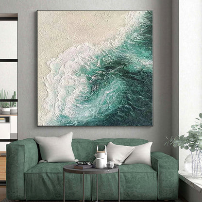 Extra-Gigantic Textured Hand-Painted Abstract Wall Art for Laundry Room Utility Wall