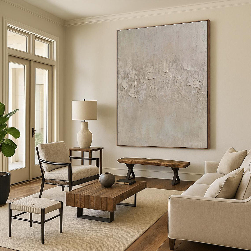 Oversized Made-to-Order Hand-Painted Abstract Painting for Basement Recreation Area LargeART0579