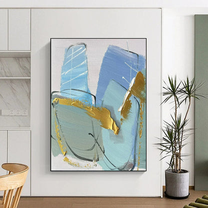 Super-Sized Contemporary Abstract Art for Home Library Cozy Reading Nook